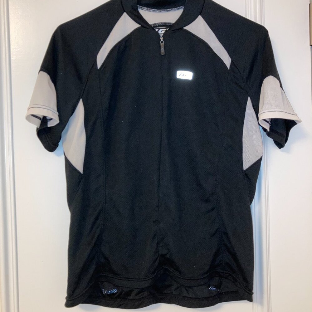 Louis Garneau XL black white cycling jersey